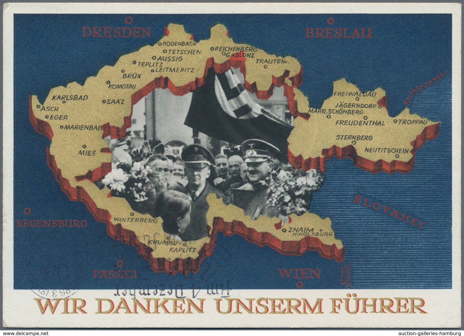 Deutsches Reich - 3. Reich: 1938, Abstimmung Sudetenland, 6 Pf. Und 12 Pf. Je Vom OR, Mit Zusatzfran - Sonstige & Ohne Zuordnung