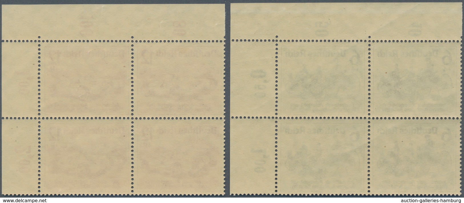 Deutsches Reich - 3. Reich: 1939, I.A.A. Im Ungefalteten Eckrand - Viererblocksatz Oben Rechts. (Han - Autres & Non Classés