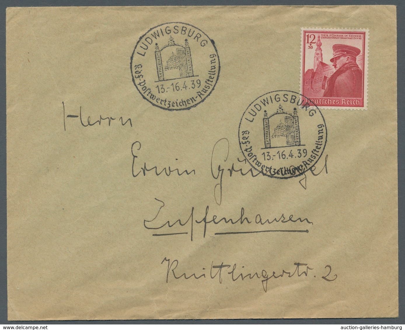 Deutsches Reich - 3. Reich: 1939, "50. Geburtstag Hitlers", Einer Der Seltensten FDC Des Teilgebiete - Sonstige & Ohne Zuordnung