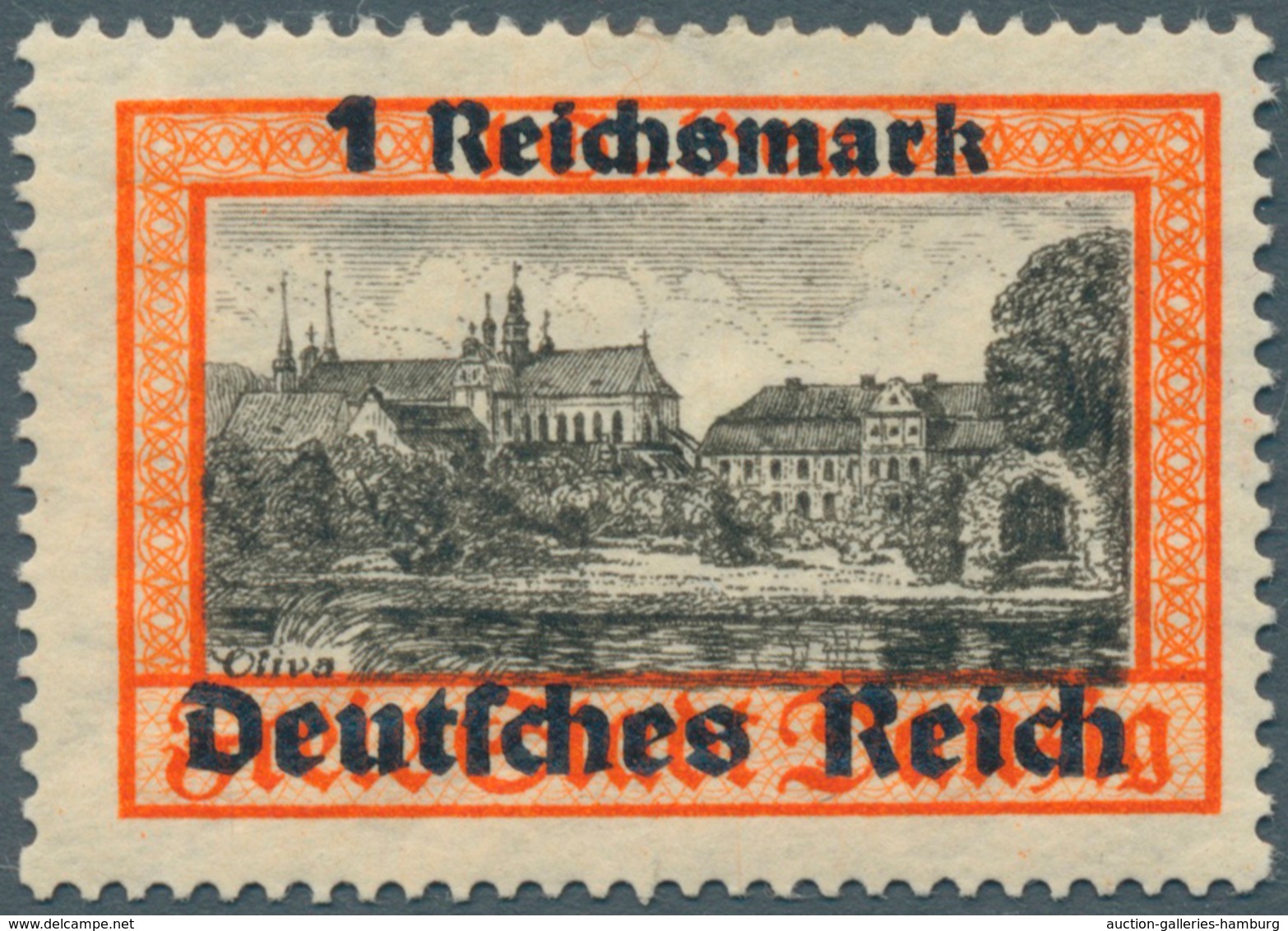 Deutsches Reich - 3. Reich: 1939, Danzig-Wiedereingliederung 1 RM Auf 1 G Mit Verkehrtem Wasserzeich - Sonstige & Ohne Zuordnung