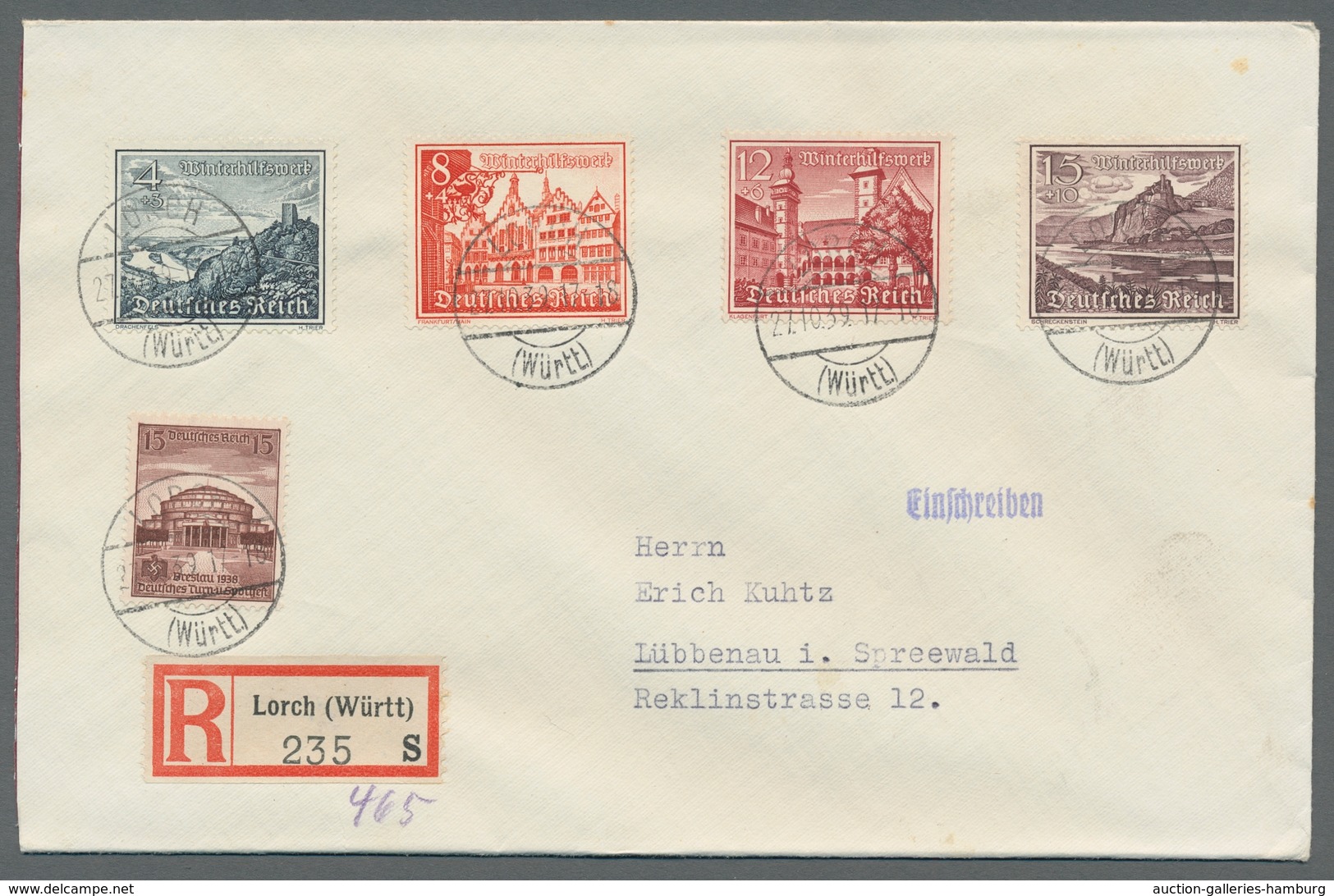 Deutsches Reich - 3. Reich: 1939, "WHW - Bauwerke", Komplette Ausgabe Auf Drei Sieger-FDC In Sehr Gu - Sonstige & Ohne Zuordnung