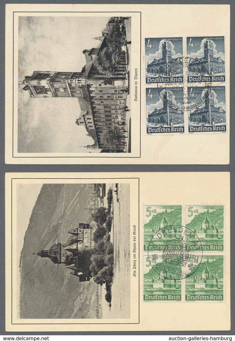 Deutsches Reich - 3. Reich: 1940, "WHW - Bauwerke" (ohne Mi. 751 Und 754) Je Als Viererblock Mit SST - Otros & Sin Clasificación