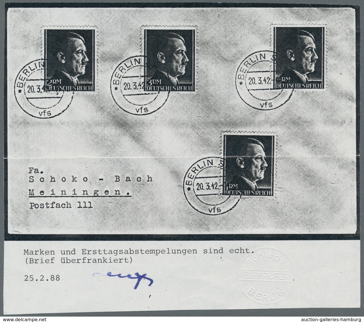 Deutsches Reich - 3. Reich: 1941-1942, Hitler, 1 Pf.- 80 Pf. Je Einzeln Auf 19 FDC's Mit Ersttagsstp - Autres & Non Classés