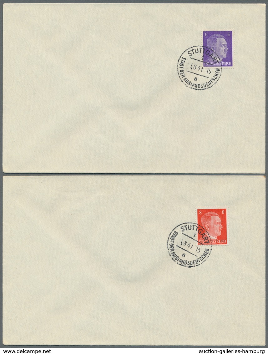 Deutsches Reich - 3. Reich: 1941-1942, Hitler, 1 Pf.- 80 Pf. je einzeln auf 19 FDC's mit Ersttagsstp