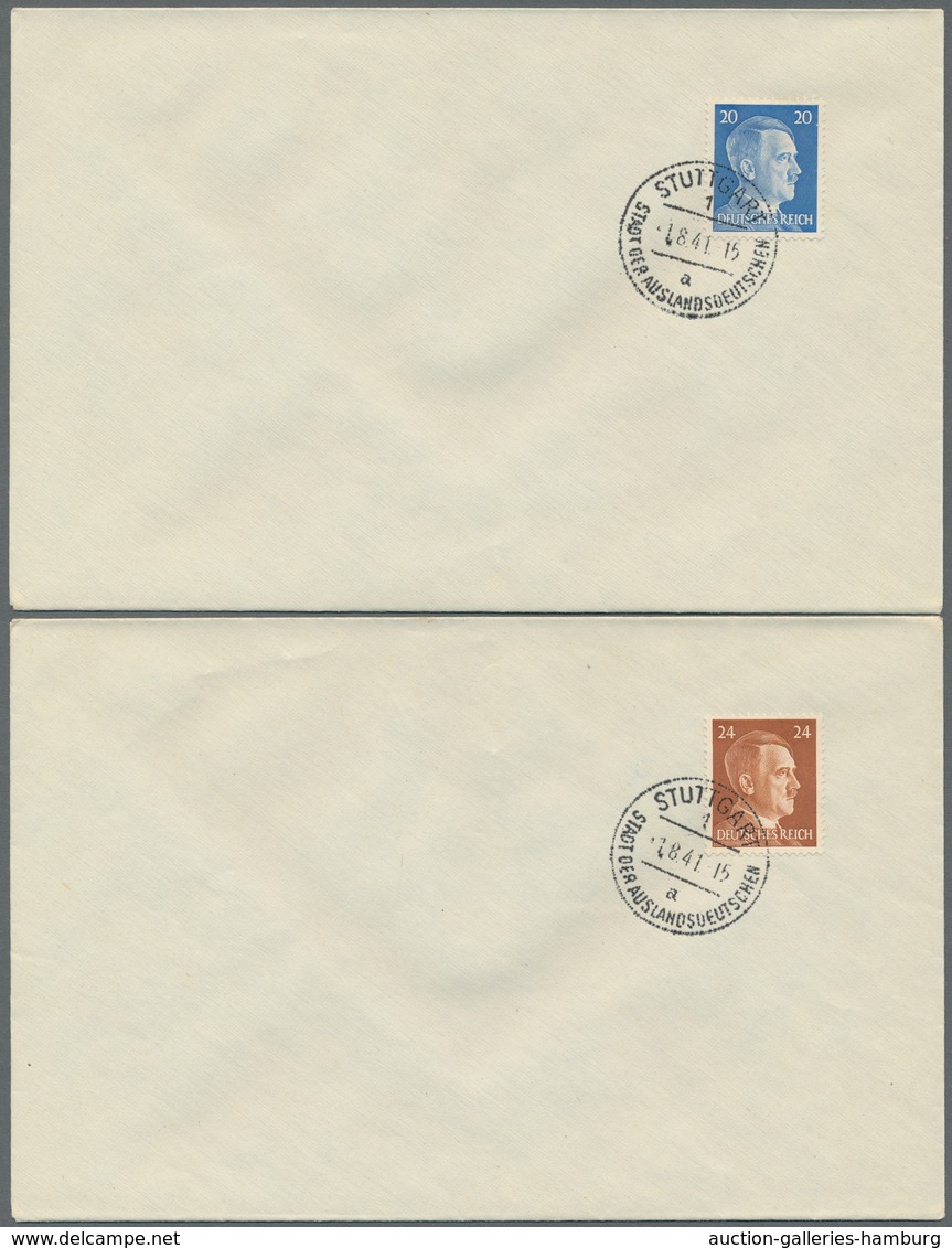 Deutsches Reich - 3. Reich: 1941-1942, Hitler, 1 Pf.- 80 Pf. je einzeln auf 19 FDC's mit Ersttagsstp