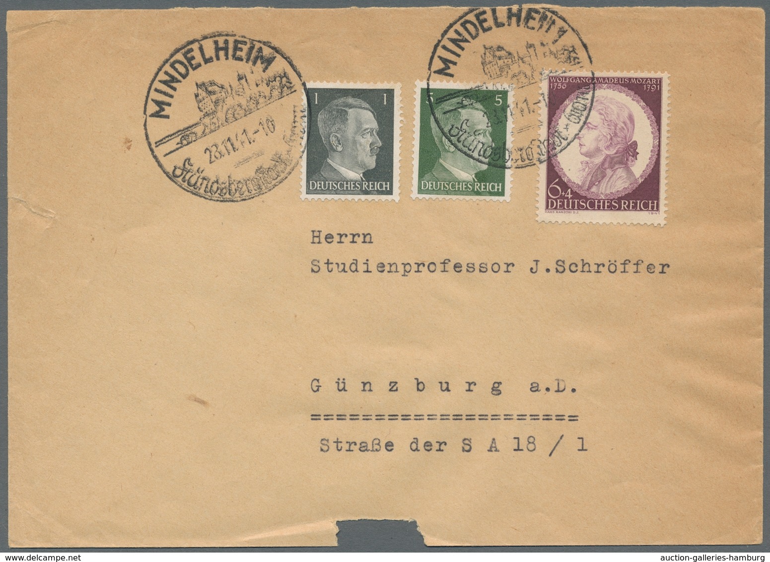 Deutsches Reich - 3. Reich: 1941, Mozart, Auf 4 FDC's, Teils Mit Zusatz, Alle Mit Verschd. Sonderstp - Autres & Non Classés