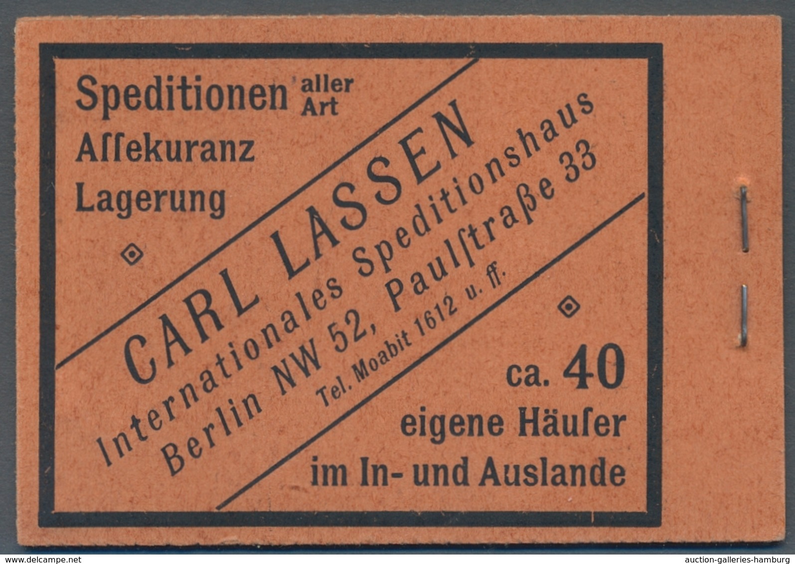 Deutsches Reich - Markenheftchen: 1921, Germania Und Ziffer, Markenheftchen 15 A, Tadellos Postfrisc - Booklets