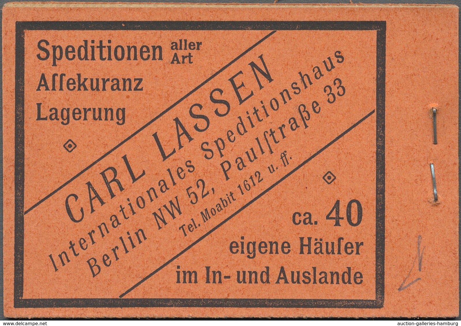 Deutsches Reich - Markenheftchen: 1921, Markenheft »Germania Und Ziffern«, Heftblattränder Links Dgz - Booklets