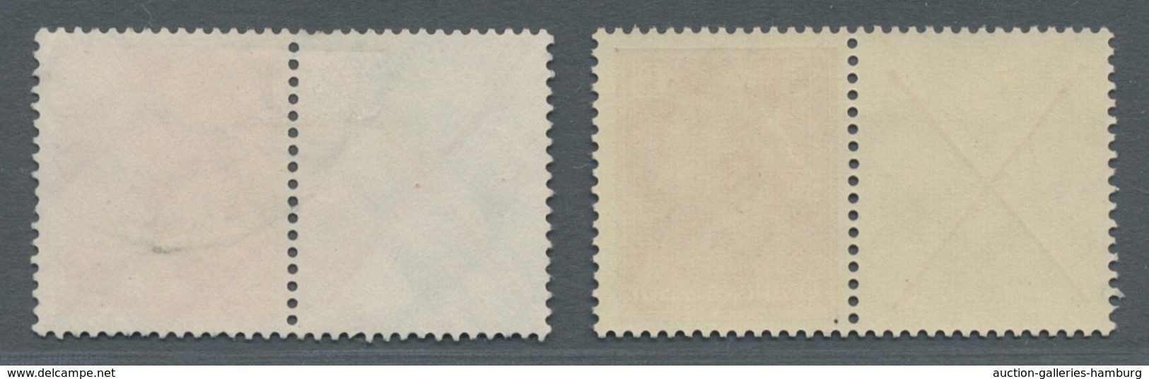 Deutsches Reich - Zusammendrucke: 1927, Immanuel Kant 15 Pfg. Mit Andreaskreuz Einmal Postfrisch In - Zusammendrucke