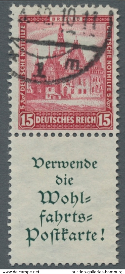 Deutsches Reich - Zusammendrucke: 1931 Nothilfe 15 Pfg. Mit Oben Anhängendem Werbefeld "Verwende Die - Se-Tenant