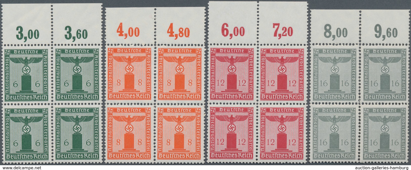 Deutsches Reich - Dienstmarken: 1938, Dienstmarken Der Partei: Kompletter Satz Von 11 Werten, Taufri - Service