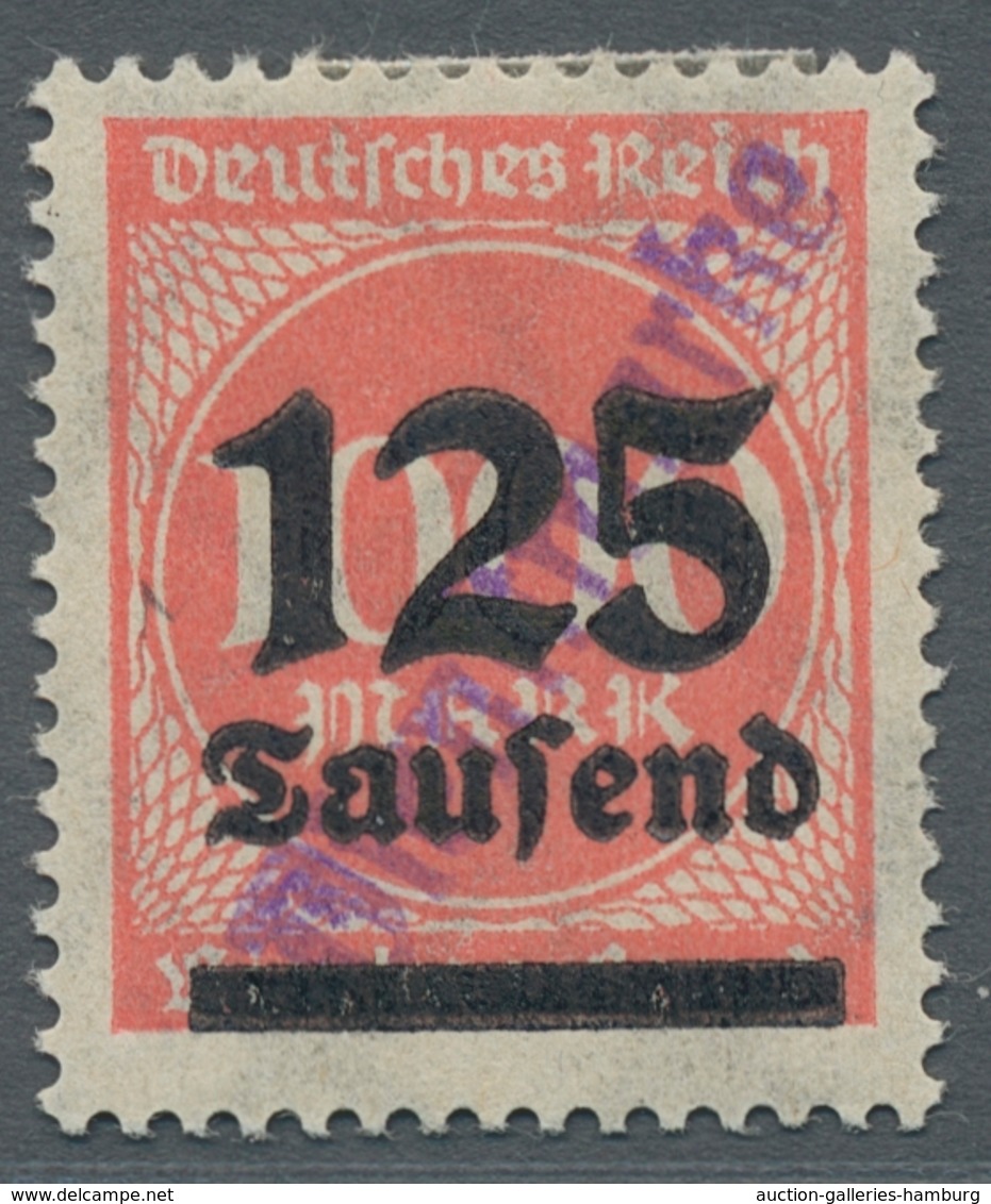 Deutsches Reich - Dienst-Kontrollaufdrucke: ROSTOCK: 1923, Überdruckausgabe 125 Tausend Auf 1000 Mar - Dienstmarken
