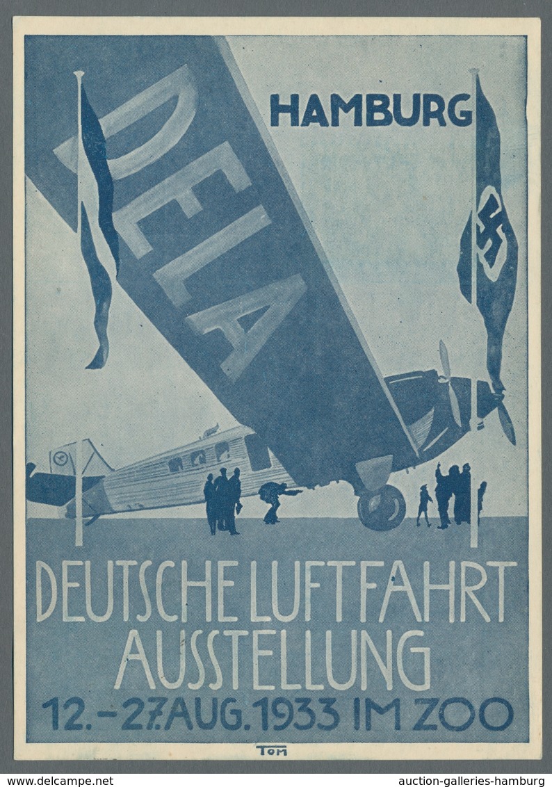 Deutsches Reich - Halbamtliche Flugmarken: 1933, "30 Pfg. Schwarz Auf Hellultramarin", Sauber Gestem - Correo Aéreo & Zeppelin