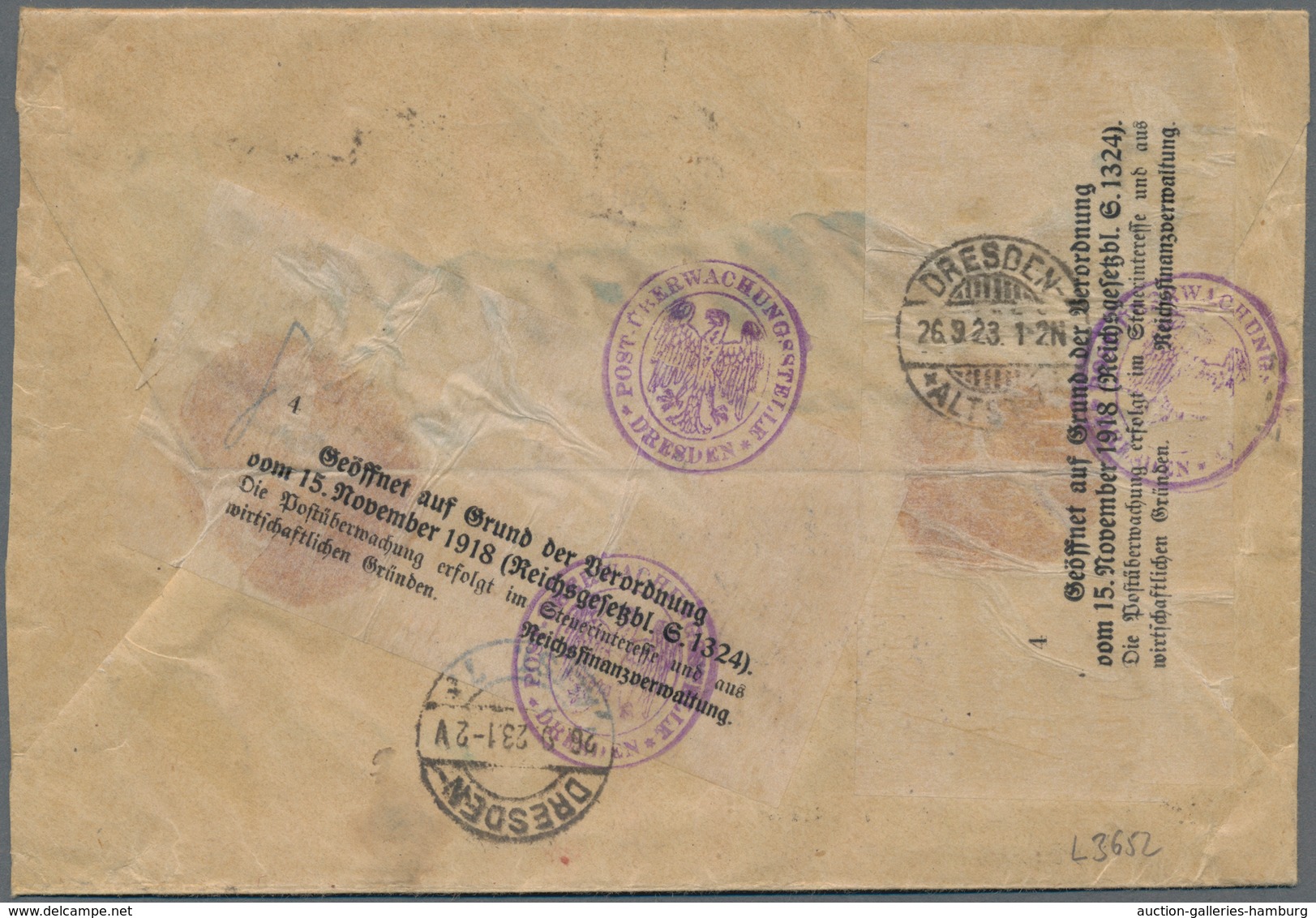 Deutsches Reich - Lokalausgaben 1918/23: BRAUNSCHWEIG, Gebührenzettel Der Firma Borek über 5.000 Mar - Briefe U. Dokumente