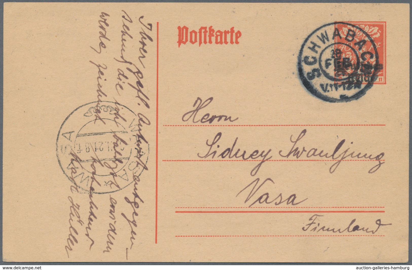 Deutsches Reich - Ganzsachen: 1921, Ganzsachenkarte 40 Pfg. Bayern-Abschied Ohne Jahreszahl Gebrauch - Sonstige & Ohne Zuordnung