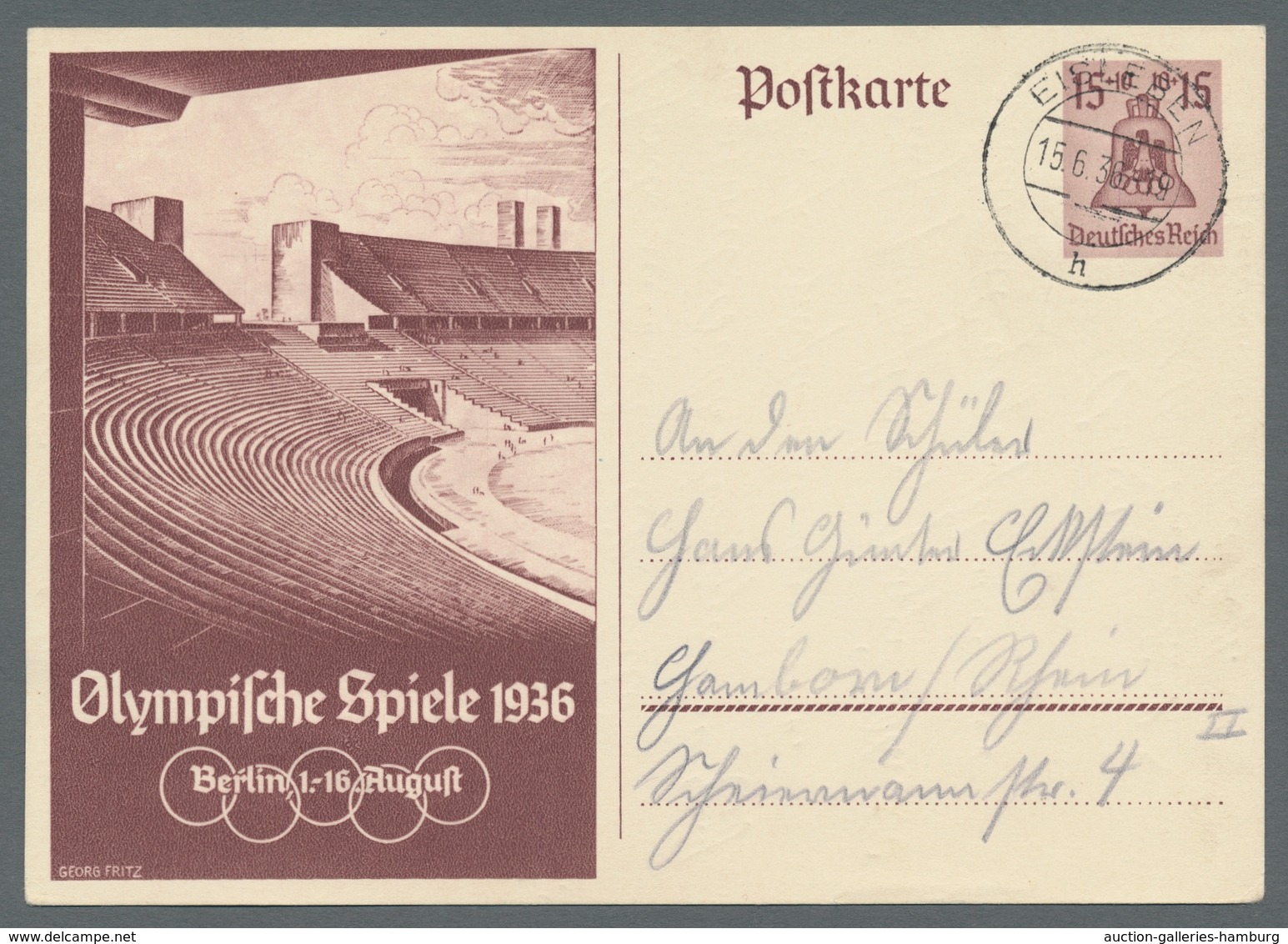 Deutsches Reich - Ganzsachen: 1936, "6 Und 15 Pfg. Olymp. Spiele Berlin", Beide Ganzsachenkarten Je - Sonstige & Ohne Zuordnung