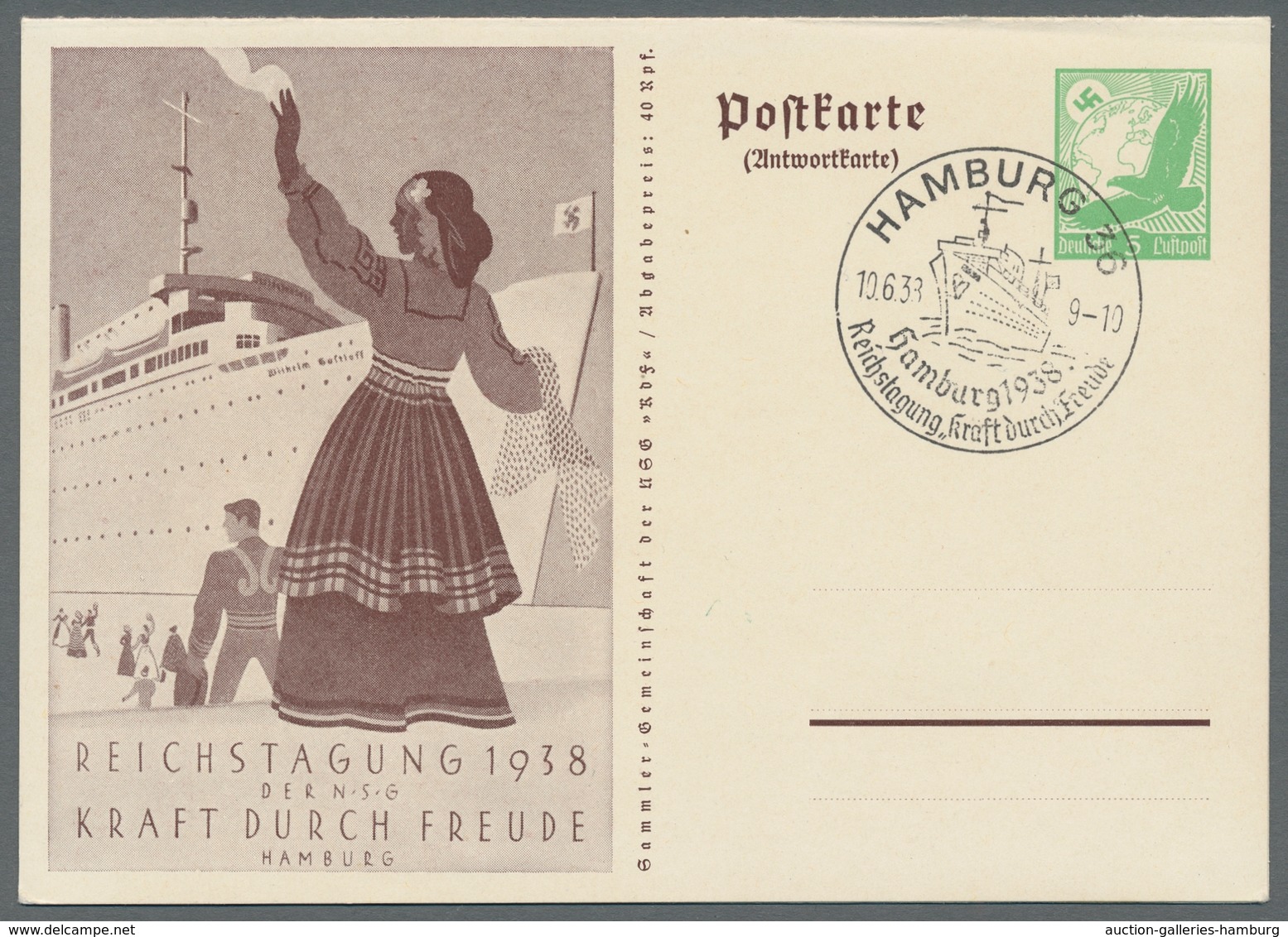 Deutsches Reich - Ganzsachen: 1938, "Reichstagung Des KdF", Beide Karten Je Mit Ausgabebezogenem ESS - Sonstige & Ohne Zuordnung