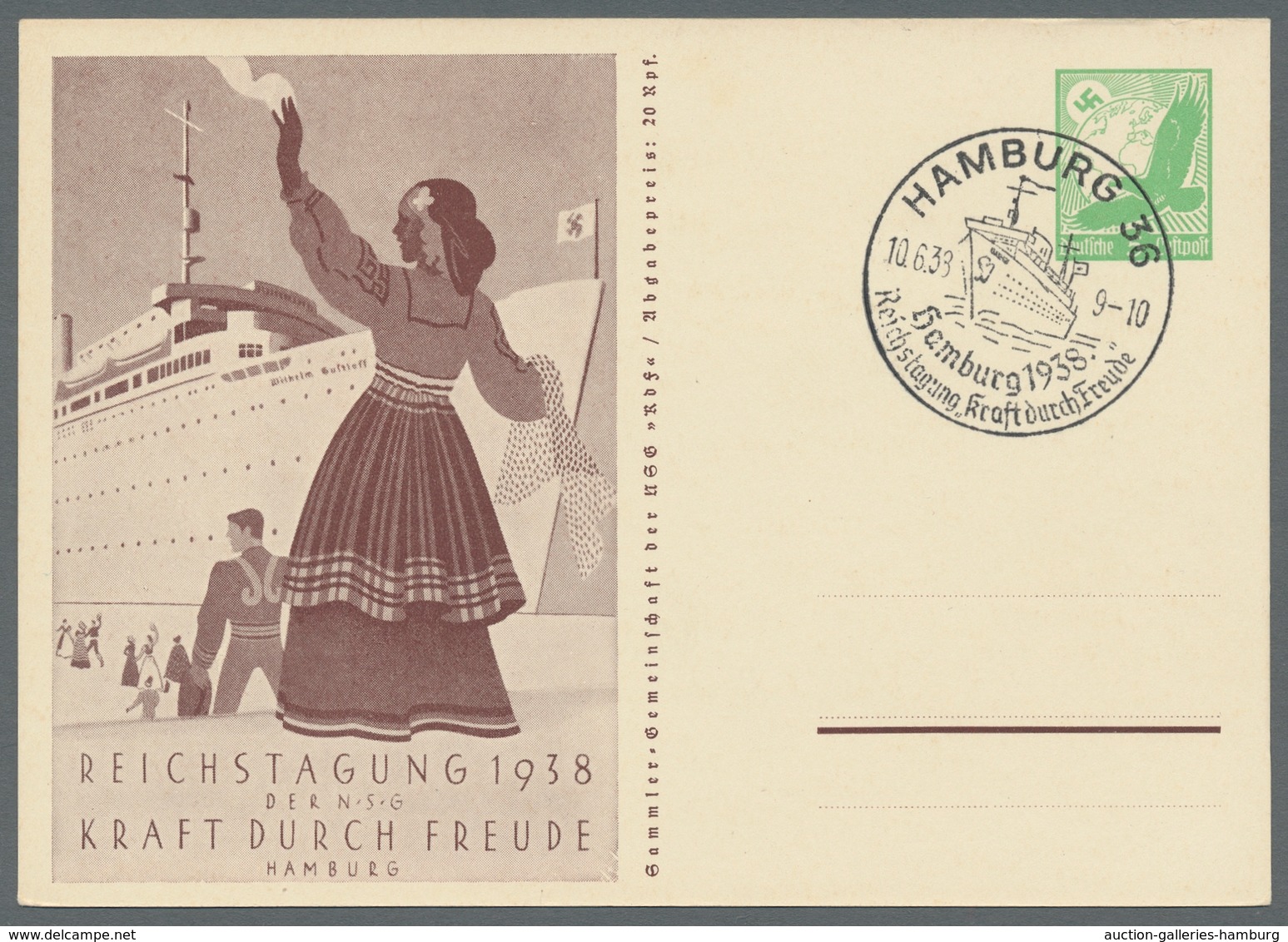 Deutsches Reich - Ganzsachen: 1938, "Reichstagung Des KdF", Beide Karten Je Mit Ausgabebezogenem ESS - Other & Unclassified