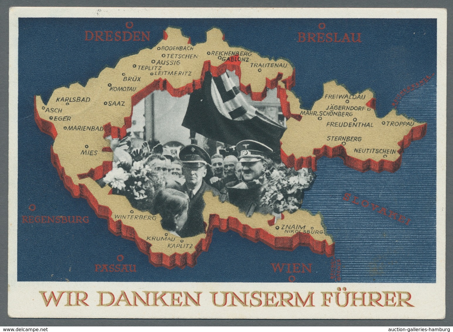 Deutsches Reich - Ganzsachen: 1939, "6 Pfg. 1. Mai", Gelaufene Karte Mit Zusatzfrankatur Mi. 694 Je - Sonstige & Ohne Zuordnung