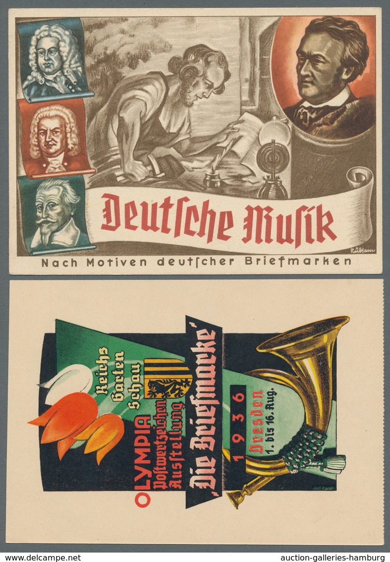 Deutsches Reich - Privatganzsachen: 1936, "Olympia Postwertzeichen-Ausstellung", Alle Vier Verschied - Sonstige & Ohne Zuordnung
