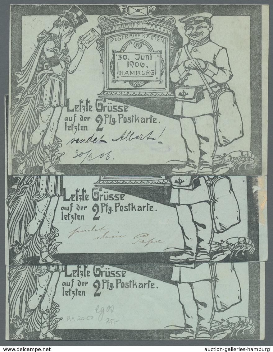 Deutsches Reich - Stempel: 1902-1944, Partie Von 11 Belegen Aus HAMBURG Mit Kuriosen Stempeldaten 22 - Machines à Affranchir (EMA)