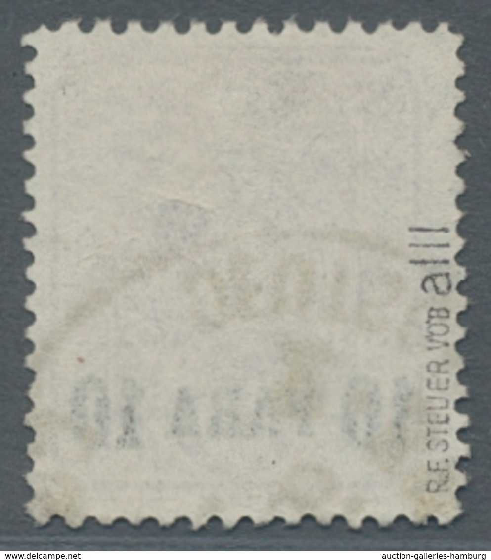 Deutsche Post In Der Türkei: 1884, Pfennig-Ausgabe 5 Pfg. Mit Aufdruck 10 Para Und Plattenfehler III - Turchia (uffici)