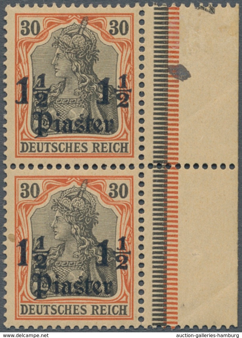 Deutsche Post In Der Türkei: 1905, 1 1/2 Pia. Auf 30 Pf Mit Aufdruck-ABART "Fußstrich Der Linken 1 A - Turkse Rijk (kantoren)