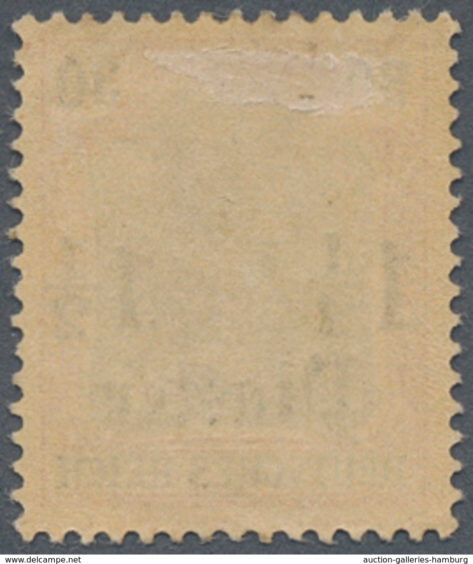 Deutsche Post In Der Türkei: 1905, 1 1/2 Pia Auf 30 Pf Germania Mit AUFDRUCKFEHLER "große 1 Waager. - Turkse Rijk (kantoren)