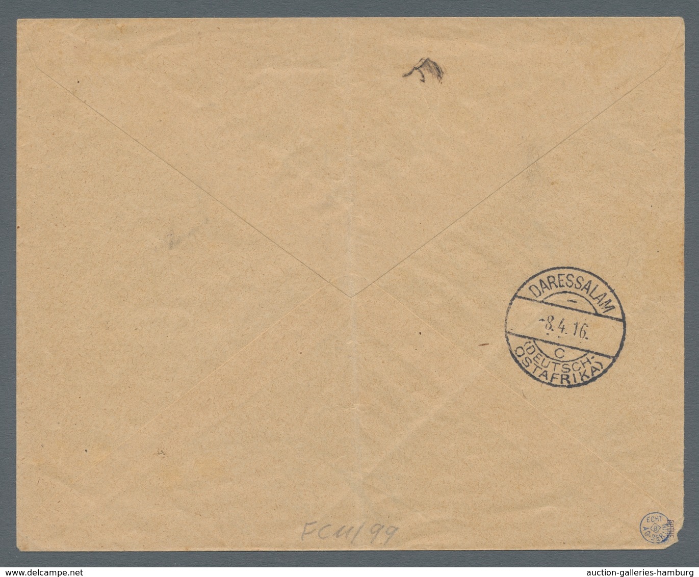 Deutsch-Ostafrika - Ganzsachen: 1916 - MPAPUA (7.4.16), Stempel "große 16". PRIVATUMSCHLAG Der Postd - África Oriental Alemana