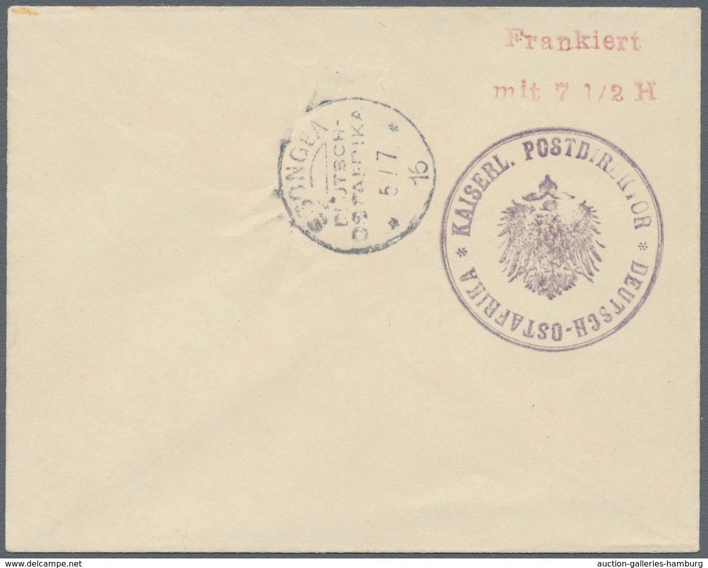 Deutsch-Ostafrika - Stempel: 1916 - SSONGEA (5.7.16), Stempel Kleine Berliner Jahreszahl "16" Auf Un - Africa Orientale Tedesca