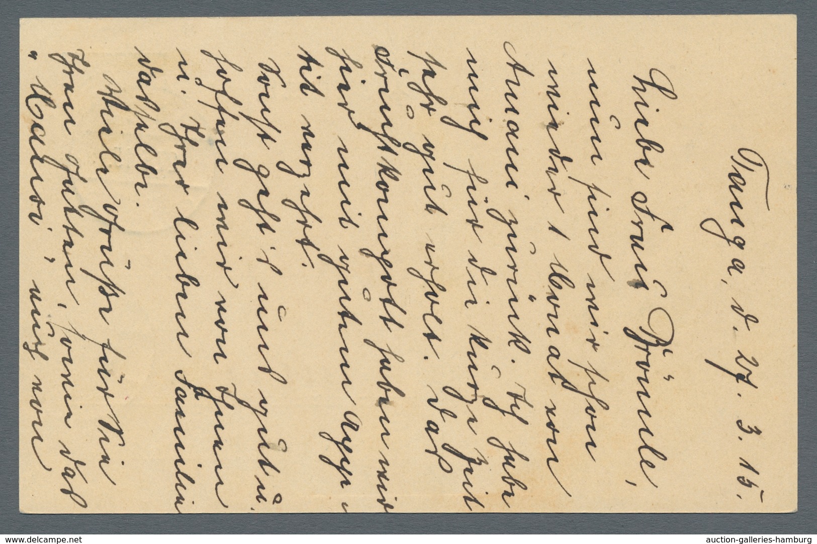 Deutsch-Ostafrika - Stempel: 1915 - TANGA (27.4.15). 4 Heller-Ganzsache In Sehr Guter Erhaltung Mit - Deutsch-Ostafrika