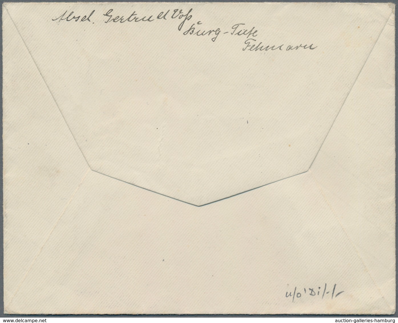Deutsch-Südwestafrika - Besonderheiten: 1915, Brief 20 Pfg. Germania Ab "BURG (FEHMARN)" (Datum Unle - África Del Sudoeste Alemana