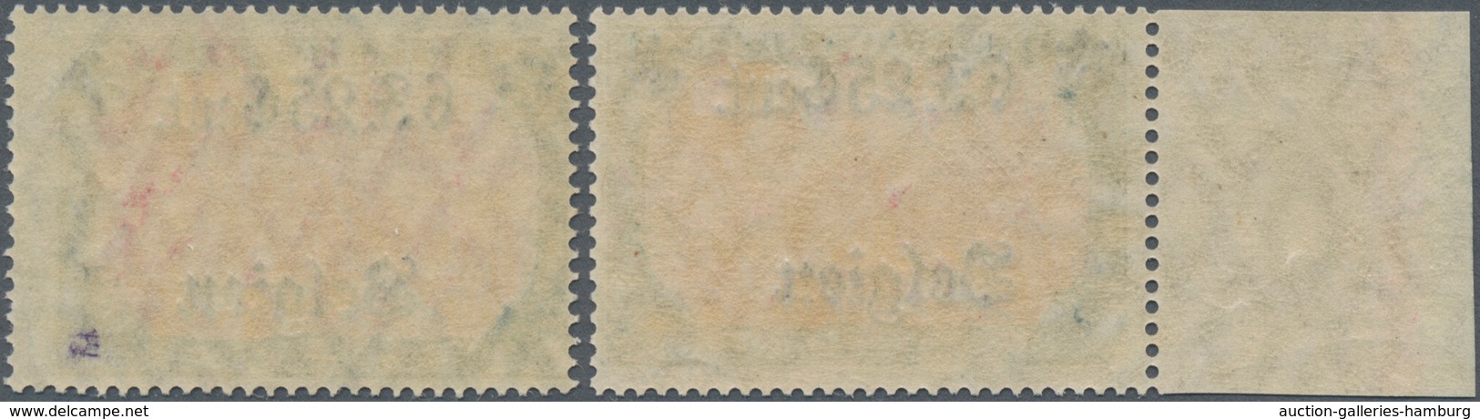 Deutsche Besetzung I. WK: Landespost In Belgien: 1916, Freimarken 6 Fr 25 C Auf 5 M, Postfrisch In B - Bezetting 1914-18