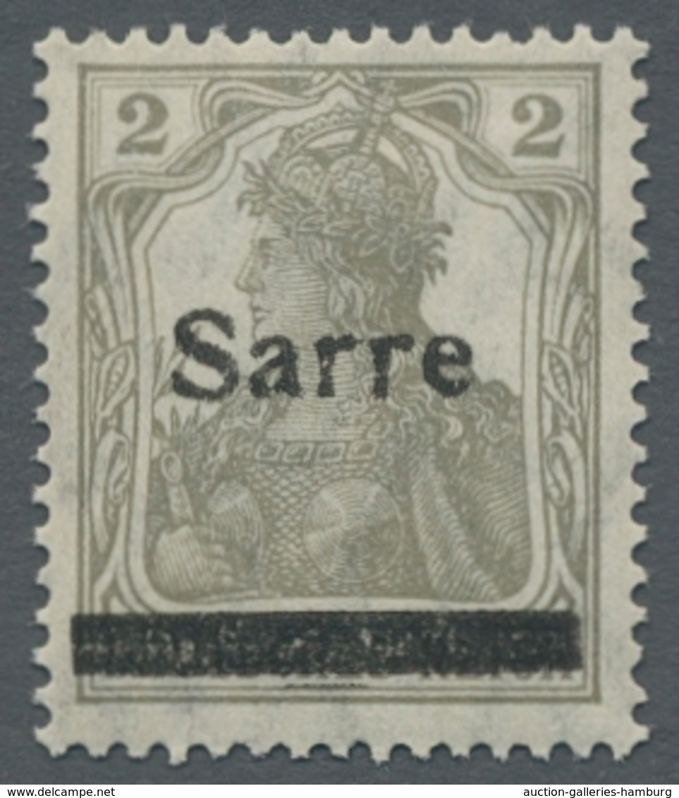 Deutsche Abstimmungsgebiete: Saargebiet: 1920, Germania Mit Aufdruck Sarre, 2 Pfennig In Allen Drei - Brieven En Documenten