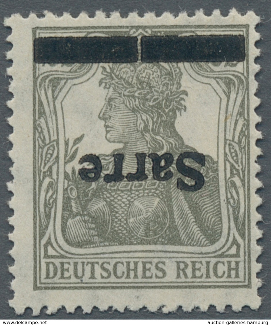 Deutsche Abstimmungsgebiete: Saargebiet: 1920, "2 ½ Pfg. Germania/Sarre Mit Kopfstehendem Aufdruck U - Lettres & Documents