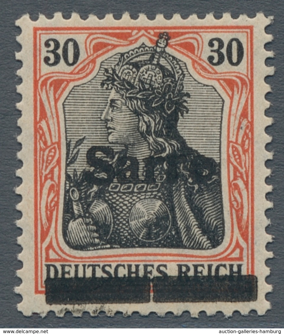 Deutsche Abstimmungsgebiete: Saargebiet: 1920, "30 Pfg. Germania/Sarre Auf Orangeweißem Papier Mit A - Cartas & Documentos