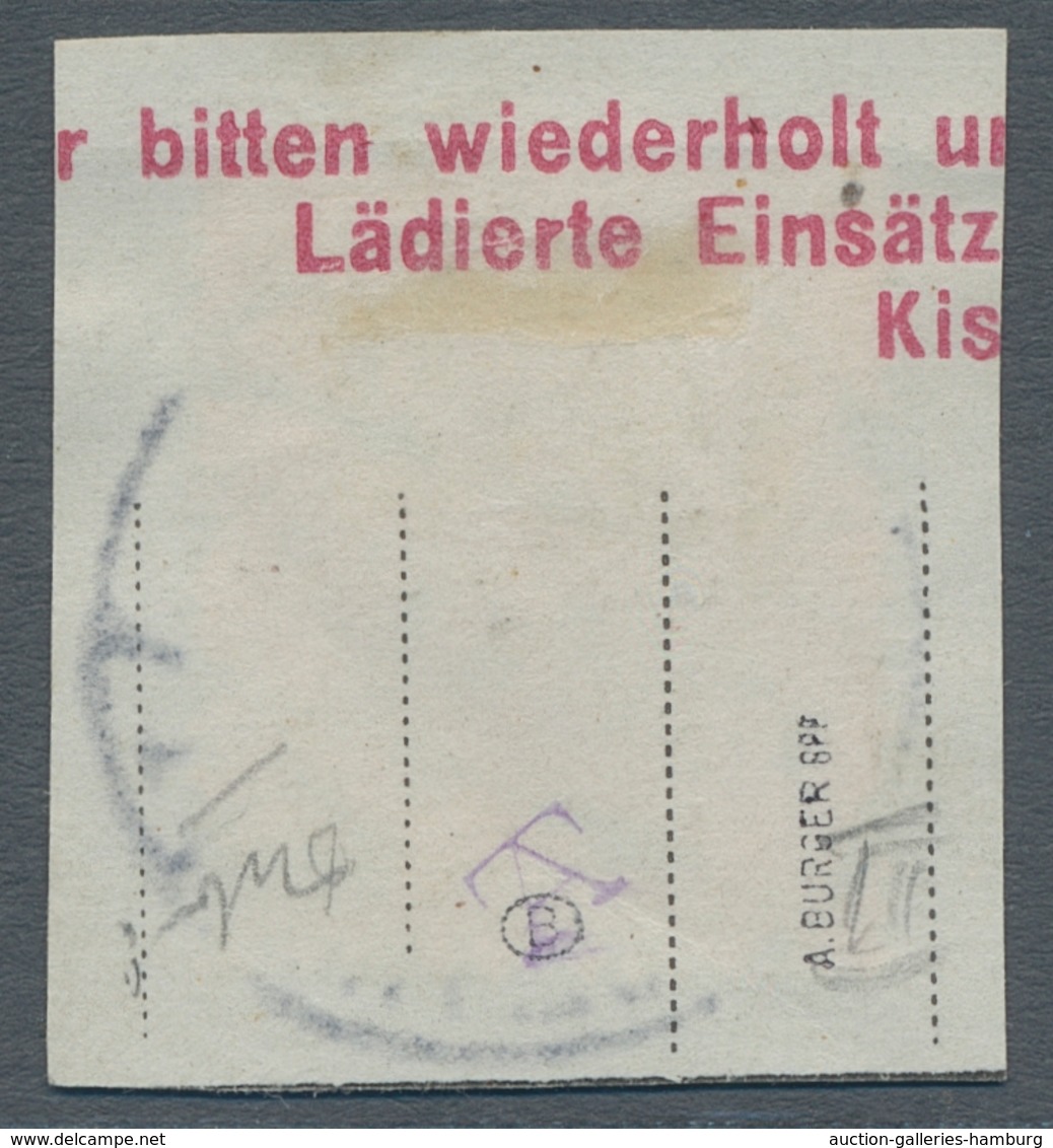Deutsche Abstimmungsgebiete: Saargebiet: 1920, "80 Pfg. Germania/Sarre Mit Aufdruck In Type III", Ze - Cartas & Documentos