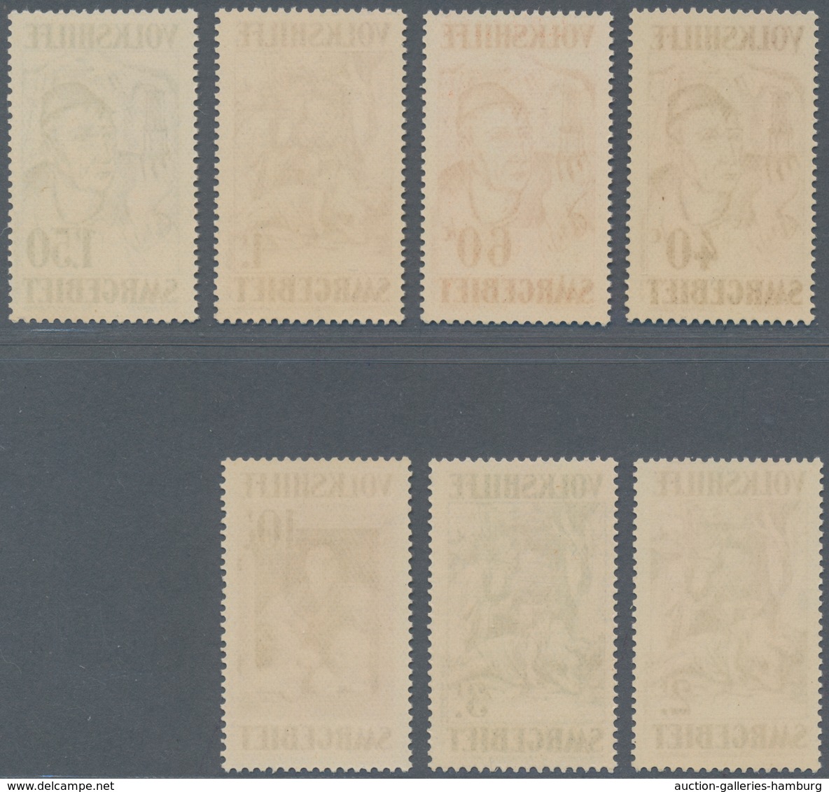 Deutsche Abstimmungsgebiete: Saargebiet: 1931, Volkshilfe: Gemälde (III), 7 Postfrische Werte, Tadel - Lettres & Documents