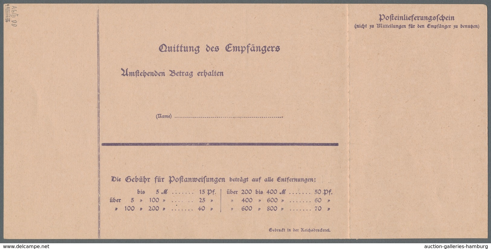 Deutsche Abstimmungsgebiete: Saargebiet - Ganzsachen: 1920/21, "15 Pfg. Germania/Saargebiet Mit Dopp - Ganzsachen