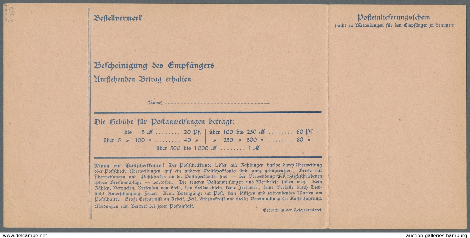 Deutsche Abstimmungsgebiete: Saargebiet - Ganzsachen: 1920/21, "20 Pfg. Germania/saargebiet Mit Aufd - Ganzsachen
