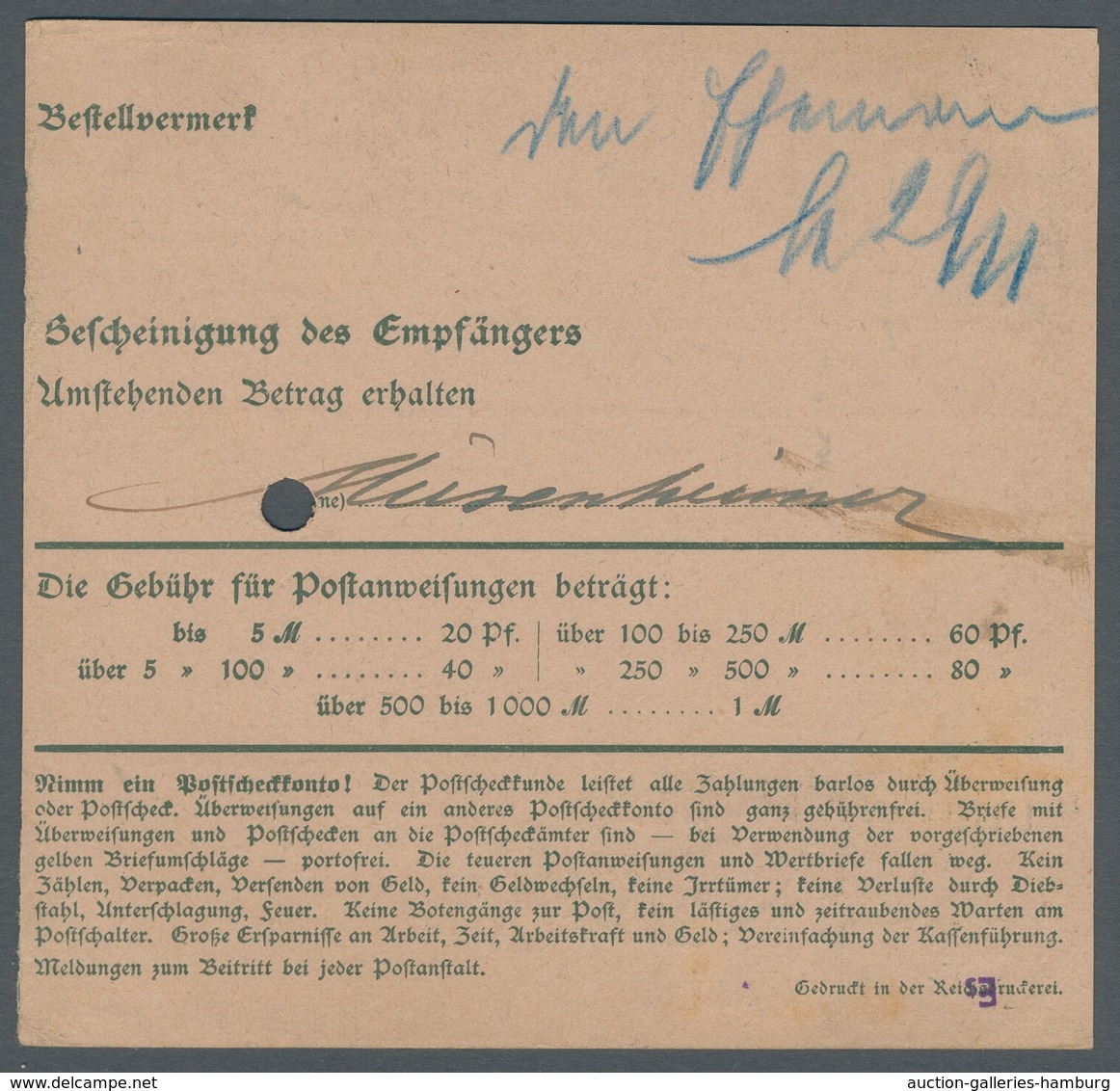 Deutsche Abstimmungsgebiete: Saargebiet - Ganzsachen: 1920, "40 Pfg. Grün Mit Aufdruck In Type III", - Entiers Postaux