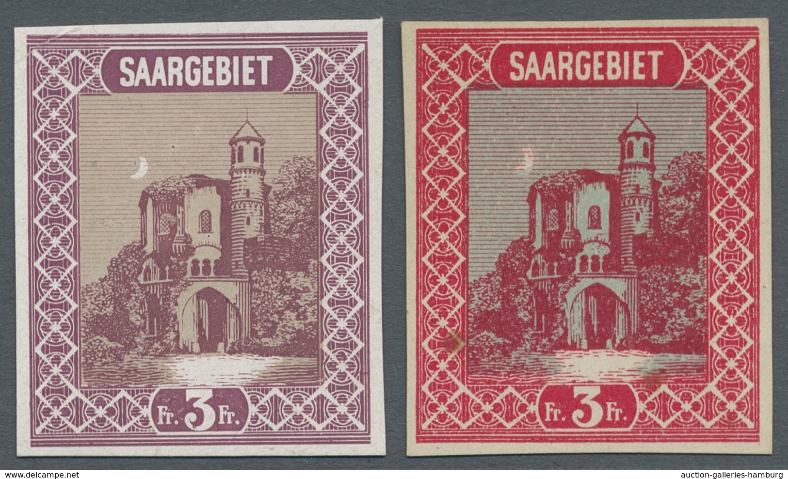 Deutsche Abstimmungsgebiete: Saargebiet - Feldpost: 1922, "Landschaften III", Elf Ungebrauchte Probe - Cartas & Documentos