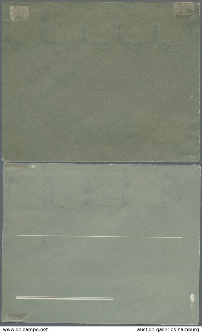 Deutsche Abstimmungsgebiete: Saargebiet - Feldpost: 1935, SCHWEDISCHE FELDPOST: Drei Frankierte R-Br - Cartas & Documentos