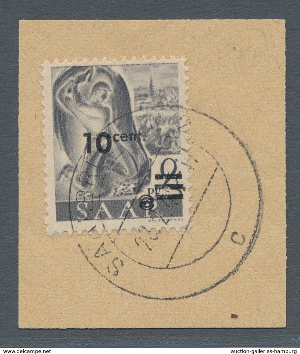 Saarland (1947/56): 1947, "10 C. Auf 2 Pfg. Urdruck", Sauber SAARBRÜCKEN 2 C 28.2.48 Gestempelter We - Otros & Sin Clasificación