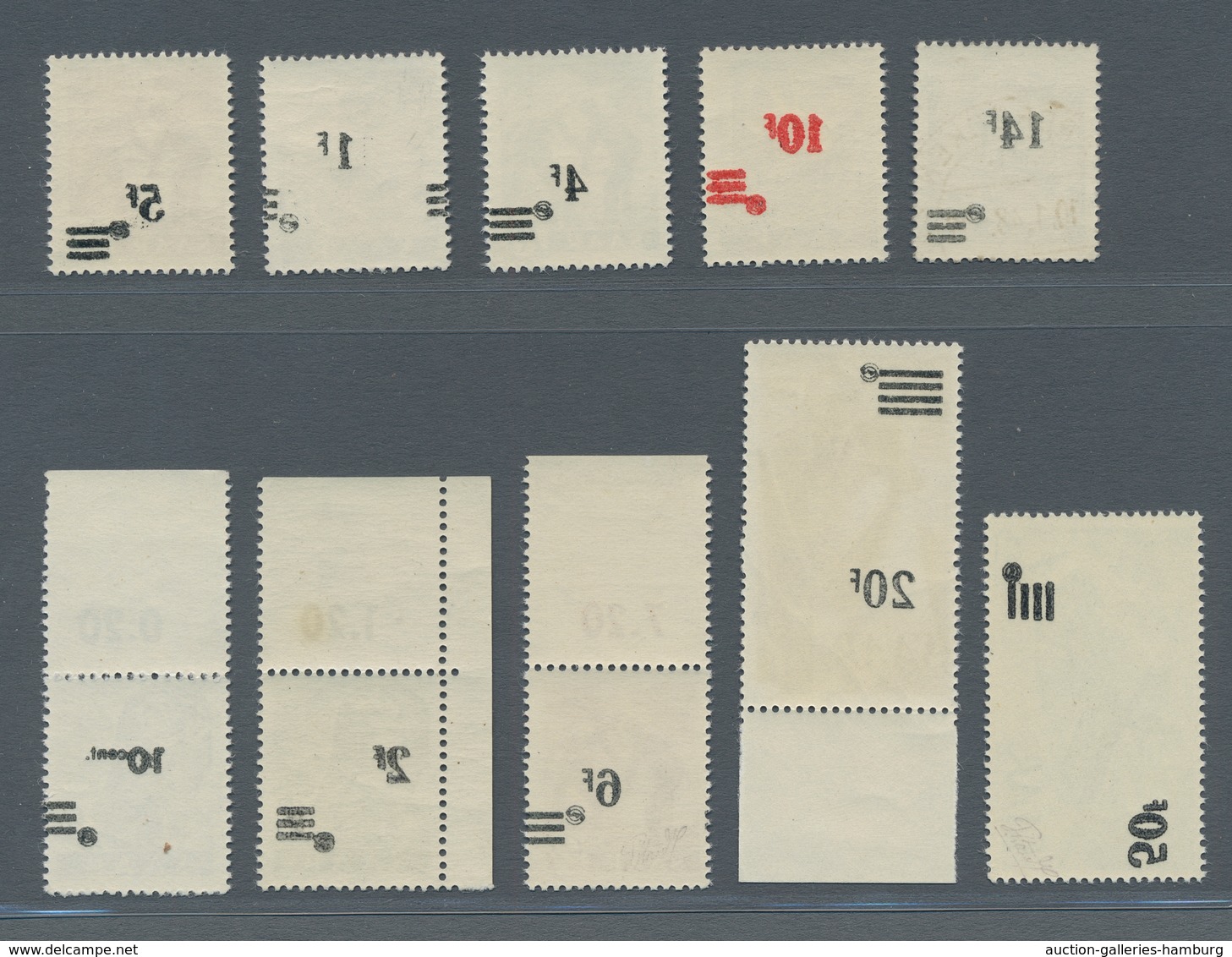 Saarland (1947/56): 1947, Interessante Partie "Abklatsche" Der Überdruck-Ausgabe, Bedenkt Man, Wie G - Sonstige & Ohne Zuordnung