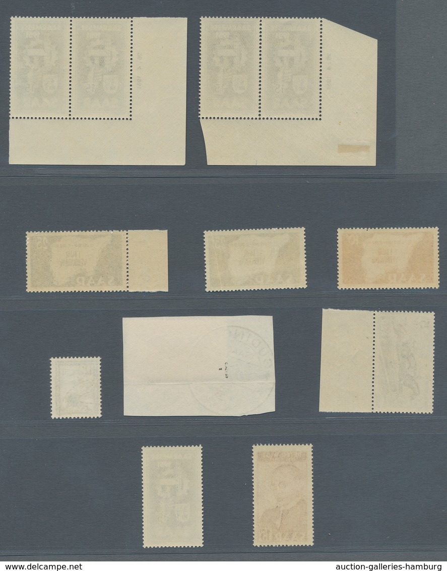 Saarland (1947/56): 1948-51, Kleine Zusammenstellung Meist Typen, PLF/Druckzufälligkeiten, Insgesamt - Otros & Sin Clasificación