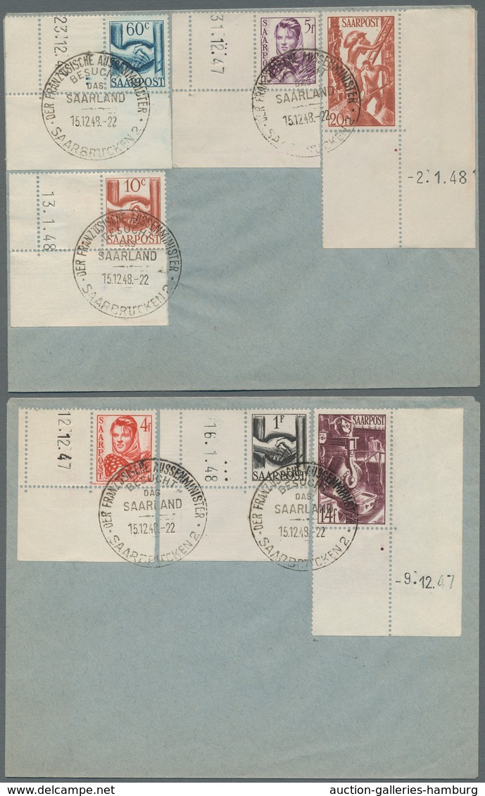 Saarland (1947/56): 1948, "10 C. Bis 50 Fr. Saar III Mit Druckdatum", Mit Ausnahme Der 6 Fr. (Randwe - Andere & Zonder Classificatie