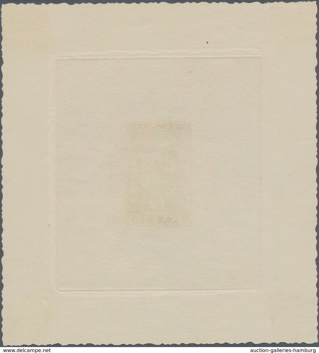 Saarland (1947/56): 1949, 15+5 Fr Volkshilfe - Künstler-Block In Schwarz Auf Kartonpapier Im Format - Sonstige & Ohne Zuordnung