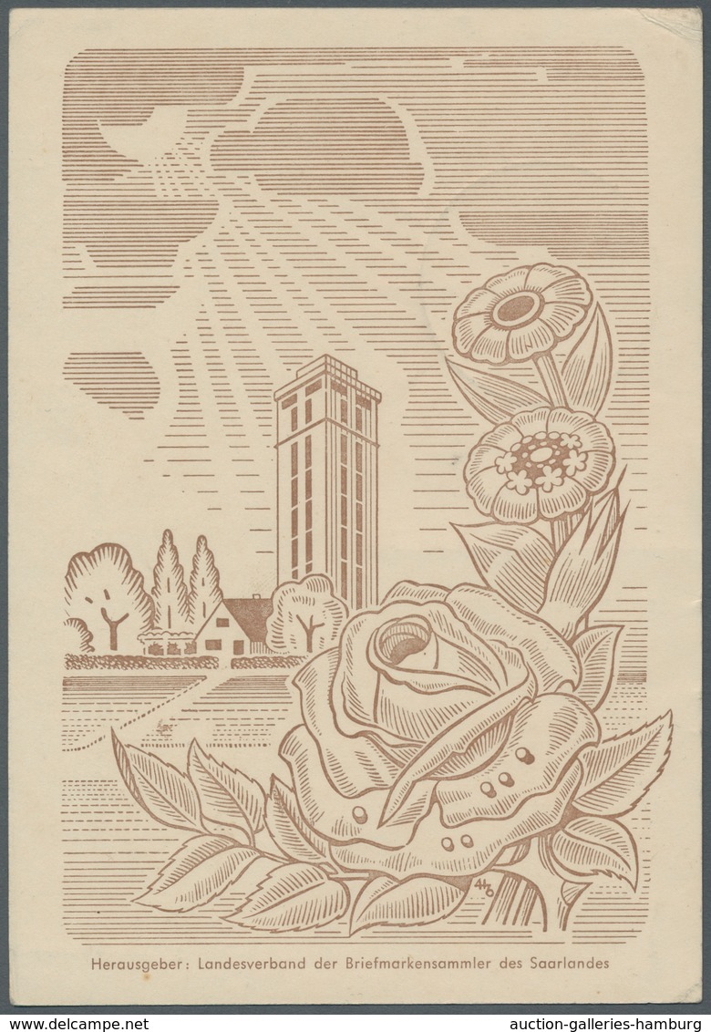 Saarland (1947/56): 1951, "Garten Und Blumen Mit Druckdatum", Eckrandwert Mit Ausgabebezogenem SST A - Sonstige & Ohne Zuordnung