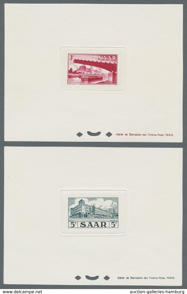 Saarland (1947/56): 1952, "Saar V - Ministerblocks", komplette Serie der Minsterblocks in praktisch